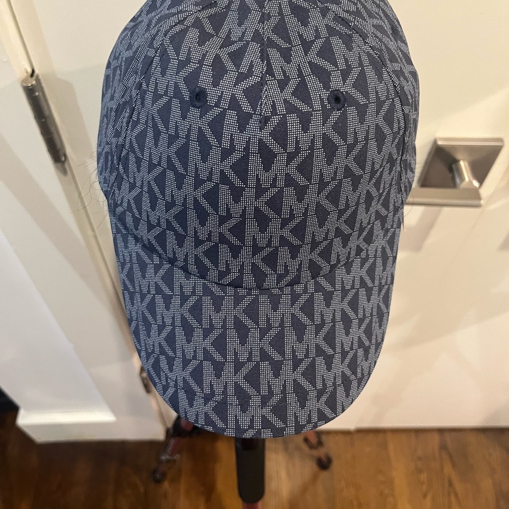 Michael Kors Navy Denim Monogram Hat
